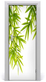 Fotótapéta ajtóra bambusz levelek 75x205 cm