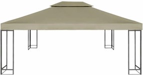 bézs csere pavilon ponyvatető 310 g / m² 3 x 4 m