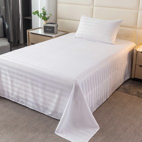 Mikroszálas hotelszoba lepedő 140x240 cm és párnahuzat 50x70 cm JASMINE, fehér Rögzítés: Bújtatós