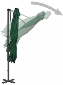 zöld konzolos kerti napernyő alumíniumrúddal 250 x 250 cm