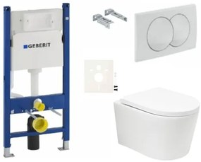 Geberit fali WC szett előtétfalas szereléshez + SAT BREVIS WC SIKOGESBRTORD01