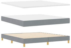 vidaXL Boxspring Ágy Mattal Világosszürke 180x200 cm Szövet