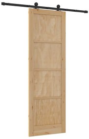 Tolóajtó Szett Természetes és fekete 78 x 232 cm