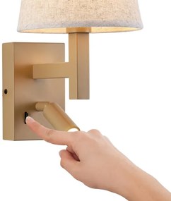 Brilagi - LED Fali lámpa DEYA 1xE14/40W/230V + LED/3W len/arany