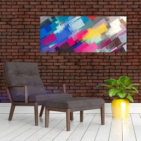 Kép - Színes ecsetvonások (120x50 cm)