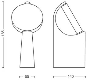 Philips - LED Kültéri lámpa MIMOSA LED/7W/230V 4000K IP44
