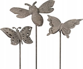 3 db Méhecske Pillangó Beszúrható Kerti Dekoráció