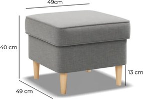 Uszak lábtartó, fonott, szürke