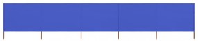azúrkék 5 paneles szövet szélfogó 600 x 160 cm