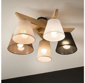 Brilagi - LED  Felületre szerelhető csillár  ANTHONY 5xE14/40W/230V tölgy