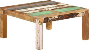 vidaXL tömör újrahasznosított fa dohányzóasztal 80 x 80 x 40 cm