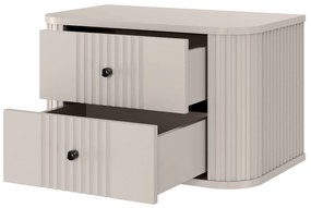 Vesper függő éjjeliszekrény készlet 56 cm - kasmír / fekete fogantyúk