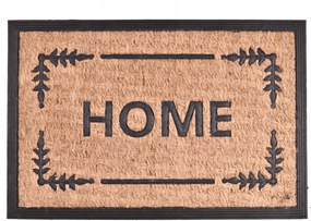 Lábtörlő ajtóhoz 60x40 cm Panama kókusz gumi Home barna fekete