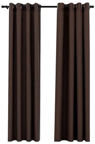 vidaXL 2 db tópszínű vászonhatású sötétítőfüggöny 140 x 225 cm