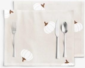 Goldea pamut reggeliző alátét - tök krémszínű alapon - 2db 30 x 40 cm