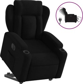 vidaXL elektromos felállást segítő fekete szövet dönthető fotel