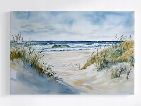 Poszter Tájkép Tengerpart Homok Háborgó Tenger Hullámok 120x80