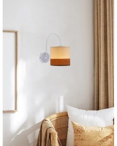 Fali lámpa BIANCO 1xE27/40W/230V fehér/barna
