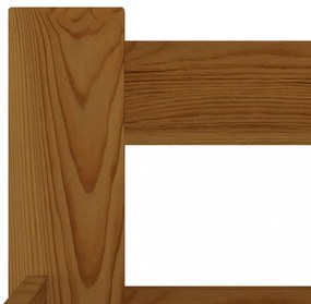 mézbarna tömör fenyőfa ágykeret matrac nélkül 200 x 200 cm
