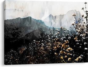 Kép - Vadvirágok illusztrációja (70x50 cm)