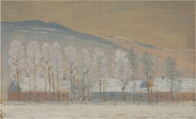 Fotótapéta Flizelin Dekoratív az irodába Téli táj 416x254 Ragasztó