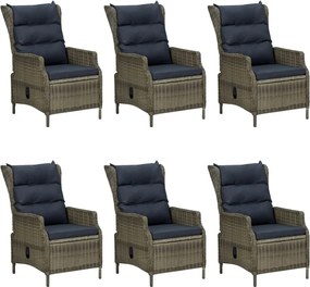 vidaXL 7 részes barna kerti étkezőgarnitúra