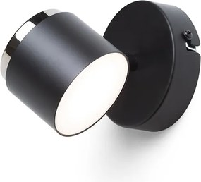 RENDL NOVA I nástěnná černá chrom/mléčný akryl 230V LED 4.2W 3000K
