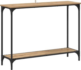vidaXL Konzolasztal kézműves tölgy 101 x 30.5 x 75 cm Faanyag