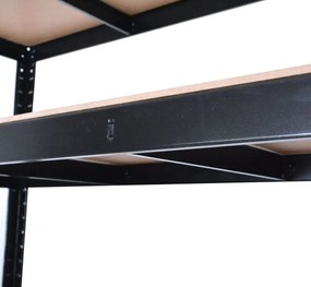 ROJAPLAST  Horganyzott polc 120 x 45 x 180 cm fekete