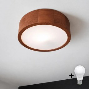 Brilagi - LED mennyezeti lámpa CARVALHO 1xE27/15W/230V tölgy-cseresznye átm. 27 cm