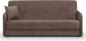 Porto ágyazható kanapé barna színben, bársony kárpittal