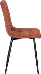 Peru szék rozsda színben, bársony kárpittal