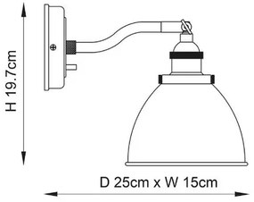 Endon 76330 - Fali spotlámpa FRANKLIN 1xE14/40W/230V réz/taupe
