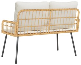 Kerti Pad Natúr 114x64x78 cm Polirattan