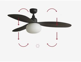 FARO 34301-11L - PALMA mennyezeti ventilátor 1xE27/15W/230V barna átm. 129 cm IP44 + távirányító