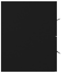 fekete szerelt fa mosdószekrény 100 x 38,5 x 48 cm