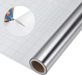 Öntapadós Fólia, Ezüst, Fém Hatású, Vízálló, 60CMX5M