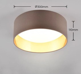 Világosbarna LED mennyezeti lámpa ø 30 cm Locarno – Reality