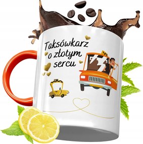 Narancssárga Bögre Taxisofőrnek Ajándék fényképes nyomattal