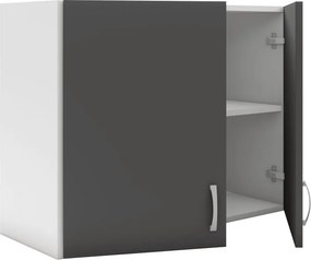 Benita 2 ajtós Felső konyhaszekrény Antracit-Fehér 80x30x60 cm