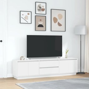 fehér TV-szekrény LED-lámpákkal 193,5x41x50 cm