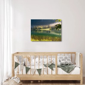 Tó képe (üvegen) (70x50 cm)