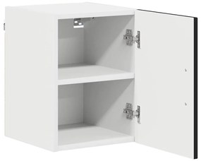 Fali konyhaszekrény polcokkal Fekete 30 x 31 x 40 cm Faanyag