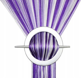 Függöny Spagetti Függöny 100x180 lila fehér lila