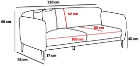 3 személyes kanapéágy Venus 3-Seat - Antracit