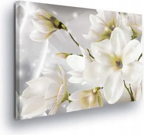 Vászonkép 80x60 Finomság tisztaság virágok magnólia fehér nyugalom frissesség