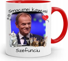 Donald Tusk Piros Bögre Platform Ajándék fényképes nyomtatással