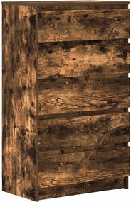 vidaXL füstös tölgy szerelt fa fiókos szekrény 60 x 36 x 103 cm