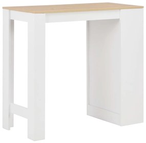 Fehér bárasztal polccal 110 x 50 x 103 cm