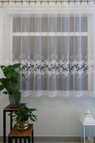 Mg Függöny jacquard 31153 Fehér 200x140cm kész M szalaggal